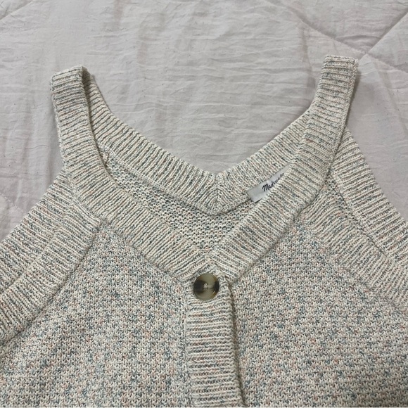Madewell Rainbow Marled Wakefield Button-Front Sweater Tank Size S - Picture 9 of 12